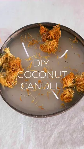 DIY homemade coconut candle 🥥 I think I just found my new hobby 🕯️🙌🏼 #candletok #candlemaking #satisfying #asmr #diycandle #flowercandle #candle #DIY 