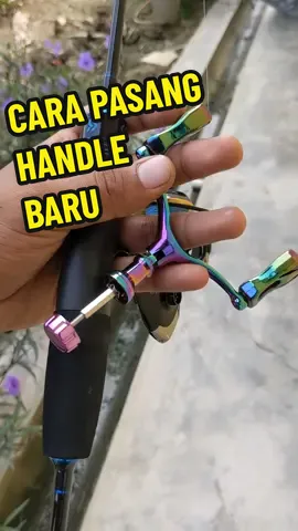cara pasang double handle untuk reel 🎣 #handlereel #spinningreelonly #tiktokfyp 