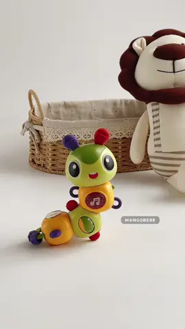 🐛 Cùng chơi bạn sâu bướm Montessori phát nhạc du dương và ánh sáng giúp bé phát triển vận động tinh, nhận biết màu sắc mom nha. #đồchoi 