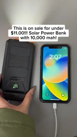 I can’t believe that a solar power bank less than a McDonald’s meal! Hurry! #solarpower #charger #powerbank #survival #tiktokshop 