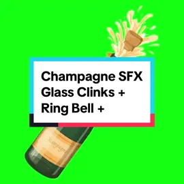AVGreenScreen | SFX: Champagne Bottle Opening + Glass Clinks + Bell Store Clerk HQ #greenscreen #sfx #champagne #bottle #glass #clink  #soundeffects #foryou #fyp