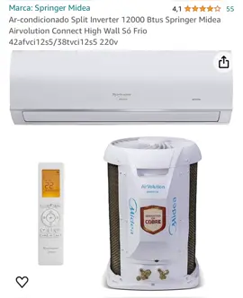Ar-condicionado Split Inverter 12000 Btus Springer Midea Airvolution Connect High Wall Só Frio 42afvci12s5/38tvci12s5 220v#arcordicionado #eletronicos #tikto 