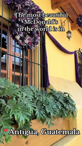 All of the nature and architecture incorporated into this McDonald’s >>> #travel #traveltiktok #antigua #antiguaguatemala #guatemala #siteseeing #food #foodtiktok #mcdonalds 