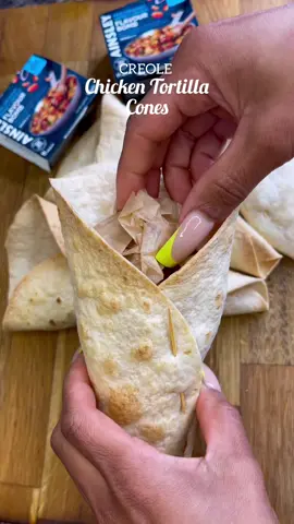 CREOLE CHICKEN TORTILLA CONES 🔥🤤💯🔥@Ainsley Harriott have come out with some new flavour bombs. All Different flavours. Tasty cooking pastes, packed full of flavour to help you create easy and delicious meals under 20 minutes. Grab an Ainsley flavour bomb to bring a world of flavour to your weeknight meals. Available now at @Asda. . . #asda #foodrecipes #ainsleyharriott #recipes #recipesoftiktok #fyp #food #london #birmingham #FoodLover 