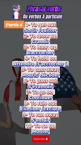 Phrasal verbs_Partie 4 #anglaisrapide #anglaisfacilepourlesnuls #apprendrelanglaisfacilement #france #france #apprendrelanglais 