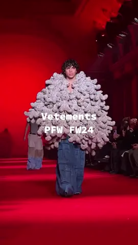 TEDDY BEARS DRESSES!!! #paris #fashionweek #Runway #vetements #caltwalk #models #mans #teddybear #dresses #pfw #fw24 #fy 