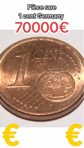 1 cent Germany 2002 F pièce rare Allemande de collection de 1 Cent d'euro #piece #coins #fyp #germany #france #money #pourtoi #foryou #europe #euro #collection 
