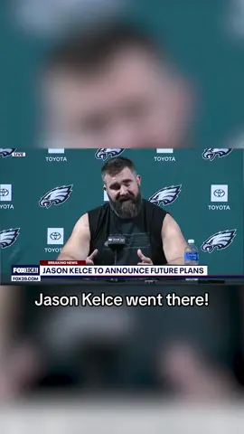 Jason Kelce went to great lengths during his retirement speech to highlight some of the greatest moments of his 13-year career. He also went…there. #jasonkelce #fox29 #philly 