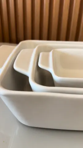 Parte 3/ Presente de Casamento Ganhamos esse Conjunto Assadeiras 3 peças Cerâmica, estou APAIXONADA. 🤎 #enxovaldecozinha #enxovaldecasamento #compras  #presentes 