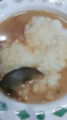 di Lombok ini sebut RENGKAMBANG bubur ketan putih di siram air santan kelapa+ gula merah  buatan bumil ☺️🥰🤰#makanantradisionallombok 