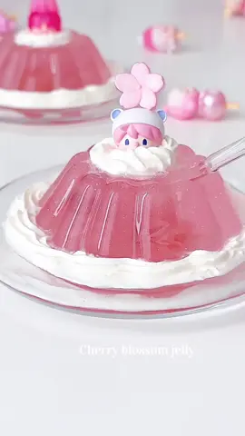 🌸Cherry blossom Jelly. Feel the Pink romance #fyp #foryou #fypシ #EasyRecipe #desert #jelly 