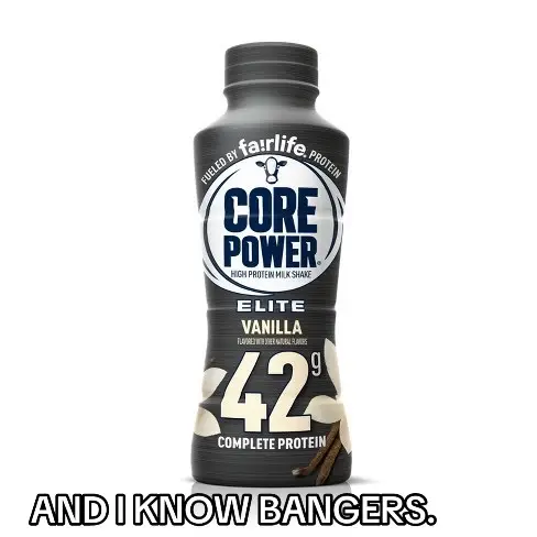 bc i know bangers. TRUST. #protein #corepower #fairlife #proteinshake #premierprotein #musclemilk 