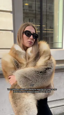 Do more fox fur coats they said, so we launched this gorgeous golden cropped fox fur coat for all the fashionistas out there trying to keep warm and chic!  SHOP LCUPPINI.COM