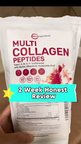 Honest review after taking for 2 weeks. Comment any questions you have #fyp #fypシ #microingredients #ad #collagen #antiaging #skincare