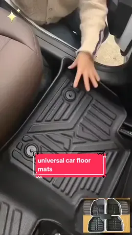 universal car floor mats#pu leather carpet#car floor matting#fyp#tiktok#foryou 