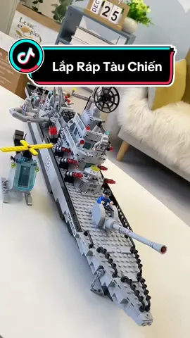 Tàu chiến đai 80cm với 1560 chi tiết lắp ráp #ghienlaprap #dochoilaprap #xuhuong #lego 