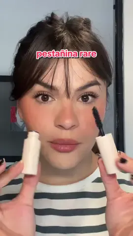 probemos otra cosa de mi hamiga selena gomez  probando la pestañina de rare beauty #rarebeauty #pestañina #rare #mascara #makeup #fyp #parati 