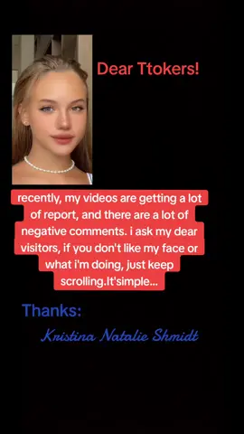 i accept constructive criticism, but NOT HATE! #kristinashmidt0  #officialtiktok  #comments  #commentsection 