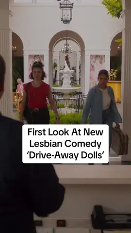 Something fishy is afoot in this new exclusive clip from lesbian road trip comedy Drive-Away Dolls, as Margaret Qualley and Geraldine Viswanathan try their best to conceal the hidden contents of their bag. Drive-Away Dolls, written and directed by Ethan Coen alongside his wife Tricia Cooke, who is queer, follows Qualley and Viswanathan as Jamie and Marian, two sapphics with very different ways of being in the world. Jamie is a relentlessly horny, wild spirit with a twangy Texan accent, with the sexual appetit to literally take on a whole soccer team, while Marian is a bookish bookworm who lives by a strict moral code. After Jamie splits from her police officer girlfriend Sukie (Booksmart’s Beanie Feldstein), she decides to join Marian on an impromptu road trip to Tallahassee, Florida. Yet when they pick up their drive-away car, they’re accidentally given one loaded with a mysterious briefcase in the boot. Moments later, three inept criminals – Chief (Rustin’s Colman Domingo), Arliss (Nip/Tuck’s Joey Slotnick) and Flint (The Blacklist’s C. J. Wilson) – are on their trail, and after that briefcase. In a UK exclusive, a new clip from the critically acclaimed film sees Jamie and Marian attempt to check into a “lesbian friendly” hotel with their entirely inoffensive bag filled with entirely innocuous items. “Do you take the rainbow card?,” Jamie questions the hotel receptionist. “Yes, actually that’s just a VISA speciality card,” he responds. “Yeah, but they give a percentage of each purchase to gay, lesbian, bi and transgender charities. You do that right,” she clarifies, keen to ensure that even her dodgy dealings are benefiting the LGBTQ+ community. “This place is lesbian friendly, right?,” she adds. Marian, on the other hand, just wants to ensure that their secret can be locked away tightly. “Do you have a super reinforced safe for sensitive materials,” she says deadpan, before glancing down at the mystical bag. Then: “Do you have ice?” Drive-Away Dolls also stars The Last of Us hunk Pedro Pascal and The Queen’s Gambit star Bill Camp, while even Grammy-winning “Flowers” singer Miley Cyrus makes a trippy guest appearance. The film was released in the US last month, to a very positive reception from critics, who praised the “hella lesbian” road trip comedy as an “absolute delight to watch”. “This film is, to use the technical parlance, hella lesbian: from the comedy-cunnilingus found in the opening five minutes to the ‘very committed lesbians’ of a college soccer team, Dolls wears its sapphic colours loud and proud,” wrote Empire critic John Nugent. Drive-Away Dolls is in UK and Irish cinemas from 15th March. #driveawaydolls #margaretqualley #geraldineviswanathan #filmtok #movietok #lesbian 