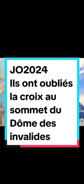 L'oubli de la croix au sommet du Dôme des invalides sur l'affiche des jeux olympiques Paris2024 #jo #jeuxolympiques #invalides #dome #croix 