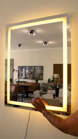Espelho Retangular Jateado Com Led 90x70 Horizontal Adicionar aos favoritos R$ 439,00 🛒Compre aqui: https://mercadolivre.com/sec/25C9yzc #espelho  #decoração @Boiadeira 