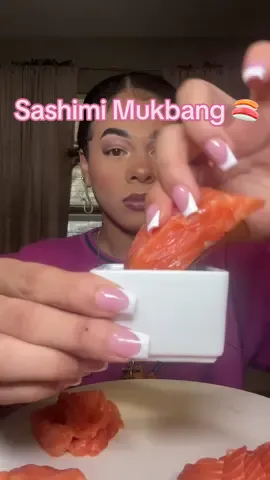 Sashimi prepared by my sister 💖 absolutely deliciousss, melts in your mouth!!😩😩🫶🏼 #mukbang #sashimi #sashimimukbang #sashimi🍣🥰 #fypシ #fypage #fypシ゚viral #viral #viraltiktok #soysauce #buldak #buldaksauce #Foodie #FoodTok @AaronMichelle🩷 @Buldakbabes 