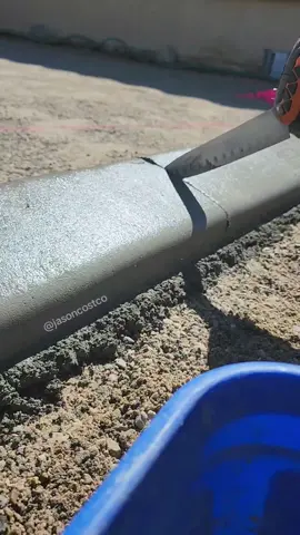 Rock in the mix.  Got a bad scoop of sand.  #oddlysatisfying #asmr #repair #fix #problem #solutions #construction #Home #DIY #fyp #bluecollar #curb 