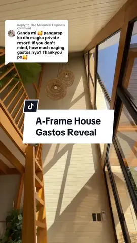 Replying to @The Millennial Filipina Hi Mommy The Millenial Filipina! Here’s our gastos for @Antwan’s Cabin. Sorry for the super duper late reply hihi. Hope this helps🥰 #antwanscabin #staycation #StaycationPH #batangasresort #airbnbhost #aframecabin #privatepool #baliinspired #privateresort #villaforrent #glasshouse #vacationhome #relaxmodeon #wheninbatangas #discovermnl #trianglehouse #vacationhomerental #tinyhouse #tinyhouseph #fyp 