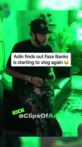 Adin finds out Faze Banks is starting to vlog again #adinross #adinrossclips #fyp #viral 