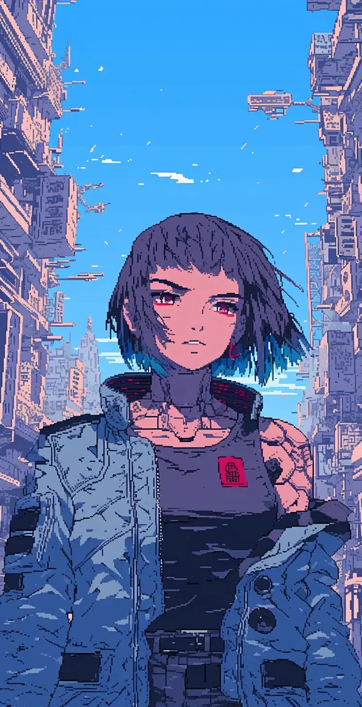 #pixelart #cyberpunk #scififantasy #anime #aiart #fyp 