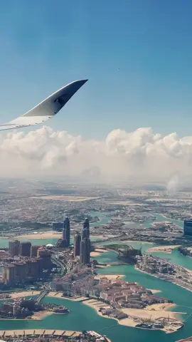 POV : Doha from your window seat view ✈️ By @Qatar Airways 🎥@jihad.dar  #QatarAirways #GoingPlacesTogether #kimuntutravel