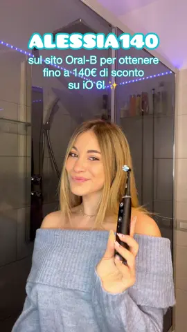 Usa il coupon ALESSIA140 sul sito di Oral-B e ottieni anche tu un sorriso WOW! ✨💙 Offerta valida fino al 31/03/24. Termini e condizioni su shop.oralb.it/coupon-partners #OralB #OralBiO #GoElectric #PuliziaWOW #adv