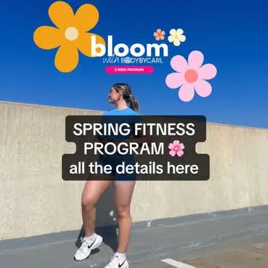 BLOOM into spring with me, 8 weeks of workouts + habit building 🌸 #fitnessprogram #workoutsforbeginners #gymworkoutsforwomen #beginnerworkoutguide #springworkouts 