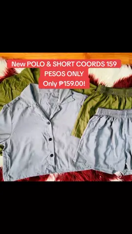 New POLO & SHORT COORDS 159 PESOS ONLY #polo #terno #coordset #coordinates #foryoupage 