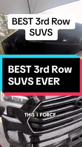BEST 3rd Row SUVs 🚘. Did this in the rain for yall 😂 #carsoftiktok #toyota #honda #carslover #dealership #car #bmw 