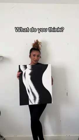 NO I LOVE THIS SO MUCH!! The stippling technique on a canvas >>> ❤️‍🔥 The monchrome lovers, the minimalistic art lovers, this one is for you!!!!  55x45cm box canvas  Acrylic  Available  #stippling #stipple #painting #pointillism #blackandwhiteart #monochrome #contemporaryart #minimalart #canvaspainting #artcollector  