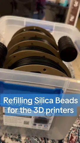 Lets refill our silica beads! This is one small but very important aspect of 3D printing for us in humid South Florida, where it can be extra challenging to keep our filament dry through every step of the printing process and produce great quality Tab Buddies. #tabbuddies #3dprinting #filament #silicabeads #dryfilament #3dprintinglife #CapCut 