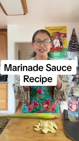 Marinade Sauce made fresh from scratch  Ingredients: One stalk lemongrass sliced. 10-15 cloves garlic. One tbsp salt. One tbsp whole black peppercorn. One tbsp chicken bouillon powder. 1/4 cup brown sugar. 1/4 cup oyster sauce. Marinate up to 6 pounds of meat best to marinate overnight in refrigerator. Store in refrigerator good up to 3-4 days or freeze for longer shelf life. #fyp #marinadesauce #Recipe #homemade #khmercooking #khmermom #huuskknife 