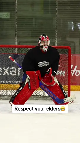 Respect your elders😂😂#Hockey #goaliecamp #hockeytiktoks #goaliecoach #goalies 
