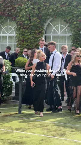 This is your sign to have an all black wedding dress code:  Bride - @Bronte_isabelle  #wedding #weddingguest #weddingguestoutfit