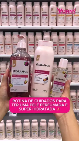 Descubra uma nova maneira de cuidar da sua pele com os produtos Hidramais 💓  1° - Sabonete Ameixa Negra: Comece sua jornada de cuidados com o sabonete gel. Sua fórmula delicada limpa profundamente enquanto hidrata, deixando sua pele revigorada e suavemente perfumada. 2° - Loção Desodorante Ameixa Negra: Em seguida, mime sua pele com a loção corporal. Enriquecida com ingredientes nutritivos, ela restaura a hidratação natural da pele, proporcionando uma sensação de suavidade e nutrição que dura o dia todo. 3° - Óleo Corporal Ameixa Negra:  E para um toque final de luxo, experimente o óleo corporal. Sua fórmula leve e não gordurosa é rapidamente absorvida, deixando sua pele profundamente hidratada, macia e com um brilho saudável. Eai, gostou? Vem pra Vonný! 💕 #vonny #vonnyoficial #cosmeticos #beleza #hidramais #cuidadoscomapele #peleradiante #pelehidratada 
