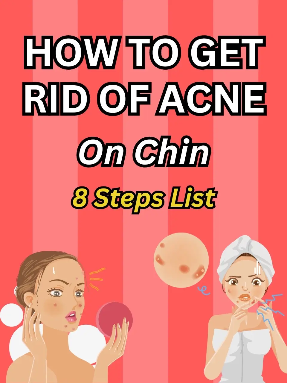 How to get rid of chin acne - Chin Acne Roadmap (8 steps). This is how to fix chin acne and clear up your face - FREE Acne E-book in bio #chinacne #hormonalacne #hormonalacnesolution #acnetreatment 