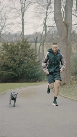 Off on my afternoon run, of course Stan attempts to keep up 😂