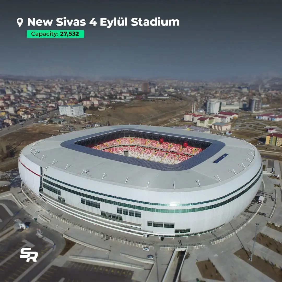 🏟️ New Sivas 4 Eylül Stadium 👥 27,532 ⚽ Sivasspor 📍 Sivas, Turkey 🇹🇷 ✅ Follow @sportsrender  #football #stadium #stadion #estadio #stadio #turkey #arena #field 