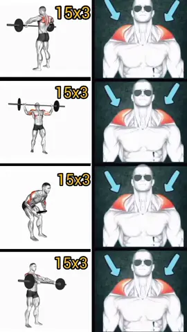 trapez kasları için 4 ağırlık egzersizi 4 weight exercises for trapezius muscles #fitnessmotivation #GymTok #workoutmotivation #shoulderworkout #workout 