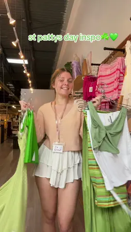 its your lucky day! copper closet has the perfect items for st pattys day😍💚 #thecoppercloset #coppercloset #fyp #foryou #fashion #clothes #wesleychapel #tampa #tampapremiumoutlets #boutique #shopping #florida #retail #Summer #dress #stpatricksday #irish 