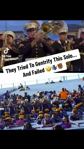 Yall CAN’T Gentrify Or Colonize The Soul And Flavor God Gave Us‼️ 🤷🏾‍♂️🔥✊🏾✊🏽✊🏼#marinecorps #HBCU #hbcupride #Marine #patriot #Trombone #trombonesolo #blackandblue 