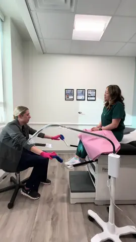 Don’t worry I have only had one patient fall off the bed 😉 But actually, we ask for patients to scoot down so that we can place the speculum in at the correct angle to avoid hitting the urethra (ow!) and to follow the natural slope of thd vagina! This helps is get a good view of your cervix. #gynecology #obgyn #womenshealth #pelvichealth #pelvicexam #gyn #speculum #pap #pov 