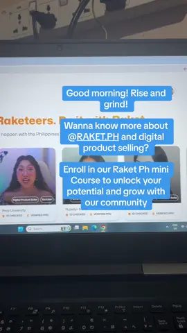 Taking the risk is the first step to success. Having a support system boosts your confidence more. Sharing goals with a community with the same mindset is a plus so join our Raket Ph Mini Course to learn more.  Visit www.raket.ph/xandrap Or send me a dm.  #digitalmarketing #digitalproductseller #digitalproductselling #passiveincome #sidehustle #sidehustleforbeginners #fyp #foryourpage #minicourse 