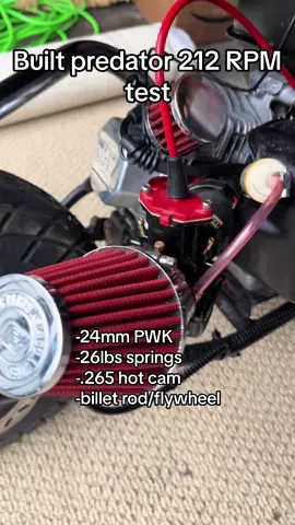 Def couldve gotten close to 9k if i held it ipen but the engine was cold #fyp #predator212 #follower #minibike #motocross #build #carbureator 